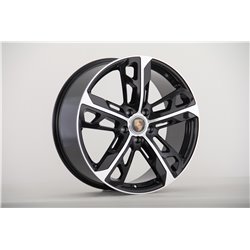 Front W876 PORSCHE Satin Black R22x9.5J  5x130mm 71.56mm