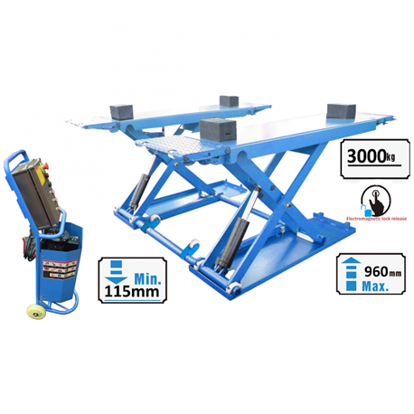 Hydraulic hoist scissor with electromagnetic locking, 3.0t PLZ30M220V