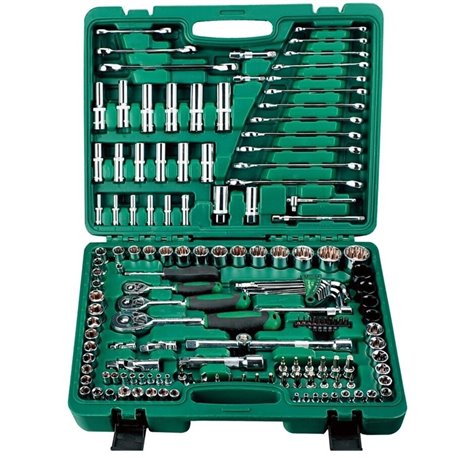1/4'' + 3/8'' + 1/2' Set of heads and keys 150 pcs. CL104301