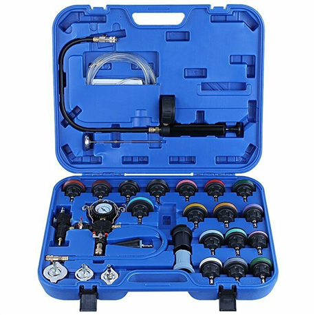 Radiator pressure tester with vacuum purge and refill set (27pcs) MHR09045