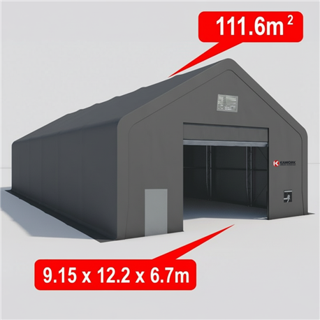 Industrial Storage Tent (111.6m2 - 9.15m x 12.2m x 6.7m)
