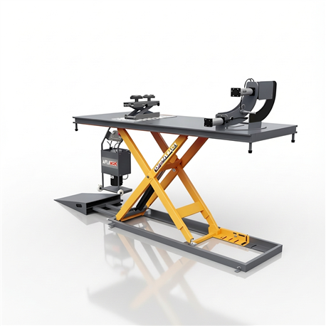 M700 Heavy-Duty Pneumatic Motorcycle Scissor Lift (700kg Capacity)