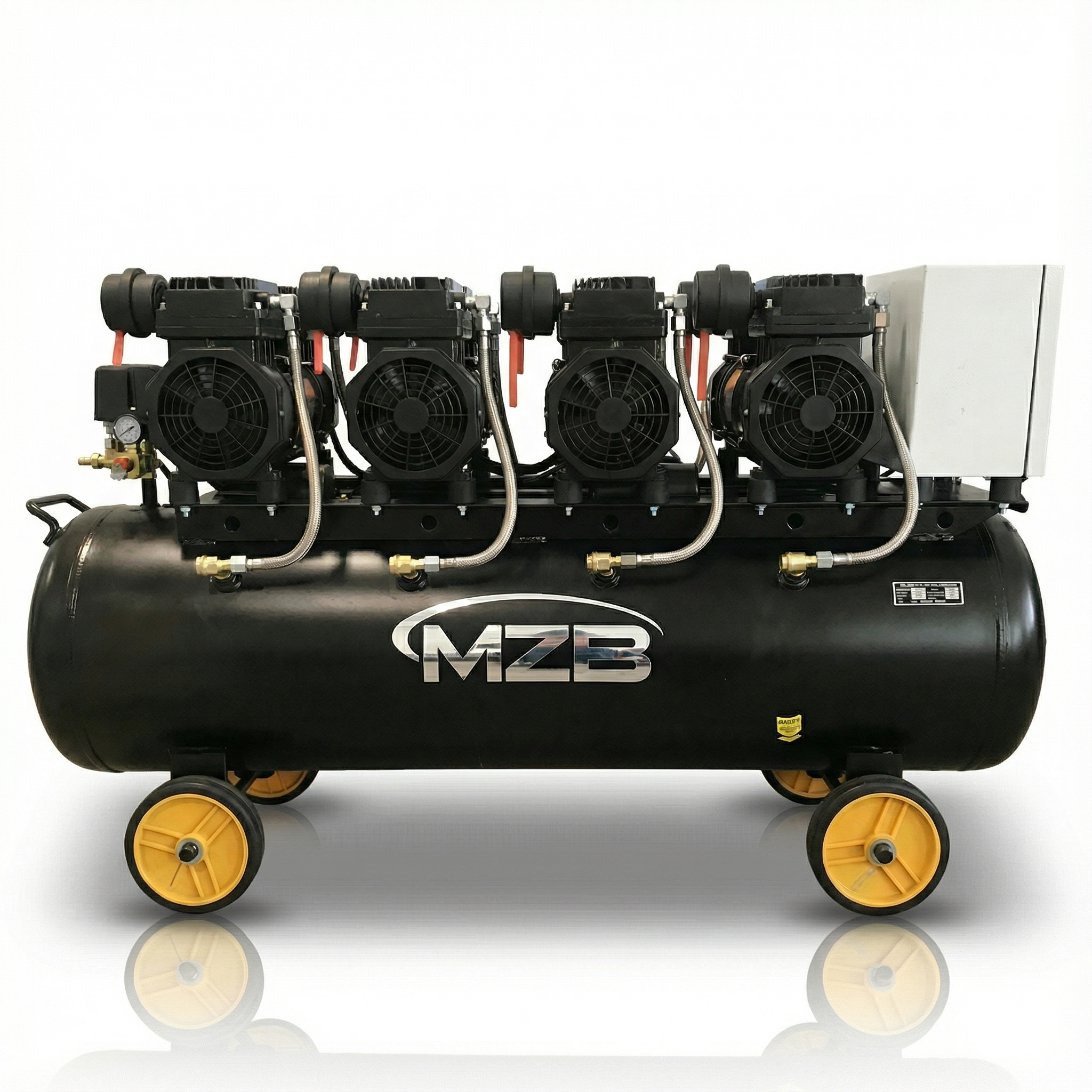 OILLESS COMPRESSOR OLF−0925B MZB 90L Oilless Air Compressor 840L/min 8 Bar Professional 4.7kW