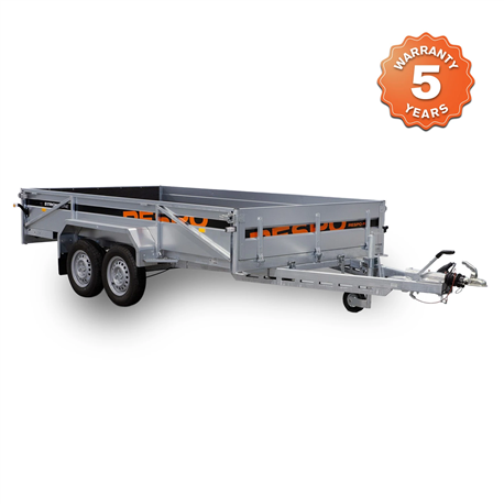 RESPO 2000M352B186 Welded Frame Tandem Axle Trailer 2000kg