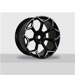 Rear W5570F-6 Lamborghini Gloss Black R23x11.5J 5x130mm 71.6