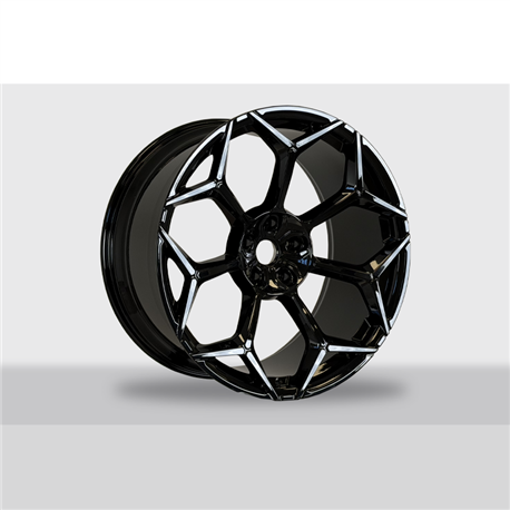 Rear W557F-6 Lamborghini Gloss Black R23x11.5J 5x130mm 71.6