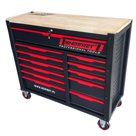 Workshop tool trolley with tool set, 11 drawers, 529 pieces