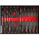 Workshop tool trolley with tool set, 11 drawers, 529 pieces