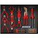 Workshop tool trolley with tool set, 11 drawers, 529 pieces