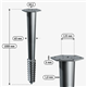 Galvanised M-type ground screw M1000