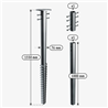 Galvanised steel ground screw 76x2550 mm M2550/195/76/M18