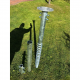 Galvanised steel ground screw 76x2550 mm M2550/195/76/M18