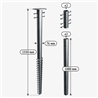 Galvanised steel ground screw M3550/195/76/M18