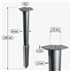 M-type galvanised steel ground screw M1400/68