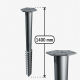 M-type galvanised steel ground screw M1400/68
