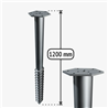 M-type galvanised ground screw pile M1200/76