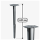 Ground screw foundation M1600 | 76x1600 mm