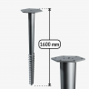 Ground screw foundation M1600 | 76x1600 mm
