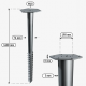 Ground screw foundation M1600 | 76x1600 mm