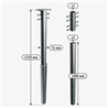 Galvanised ground screw pile M4550/195/76/M18