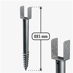 U type Ground screw with  U885/101/68/M12