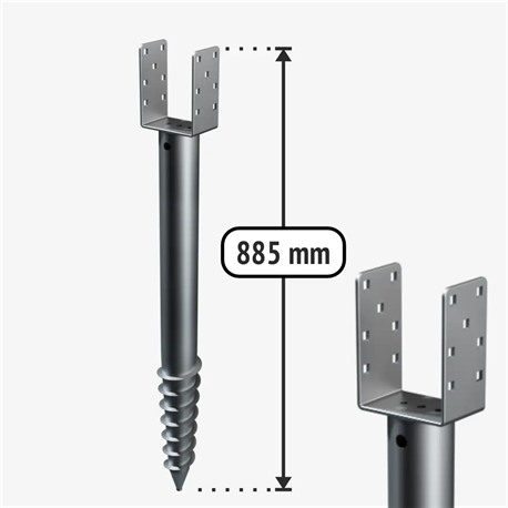 U type Ground screw with  U885/101/68/M12