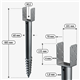 U type Ground screw with  U885/101/68/M12