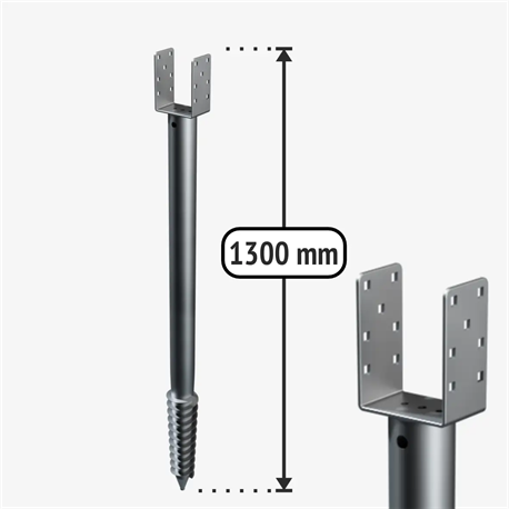U-type ground screw U1300/101/68/M12