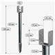 U-type ground screw U1300/101/68/M12