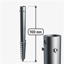G-type Galvanised ground screw pile G900/68/M12