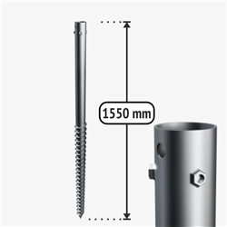 G-type Galvanised ground screw G1550/68/M12