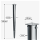 G-type Galvanised ground screw pile 1400 x 92 mm G1400/92
