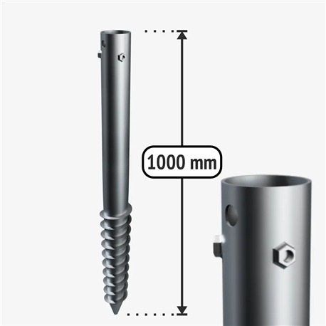 G-type Galvanised ground screw G1000/76