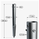 G-type Galvanised ground screw G1000/76